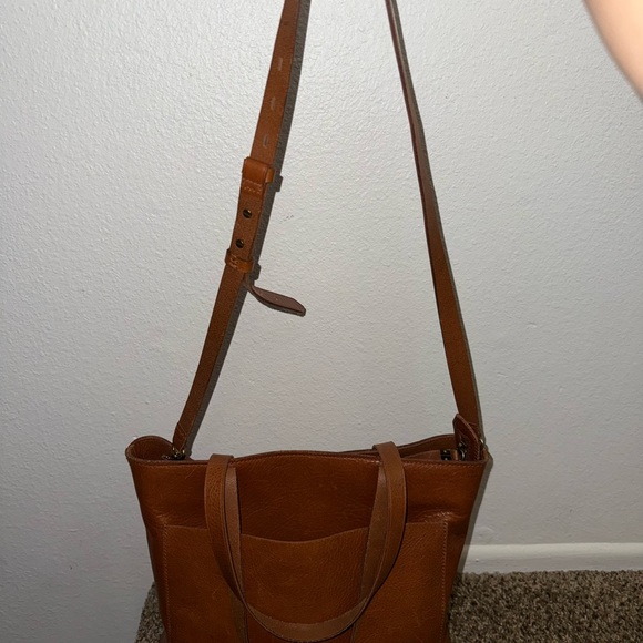 Madewell Medium transport Brown Leather tote Bag - Picture 3 of 4